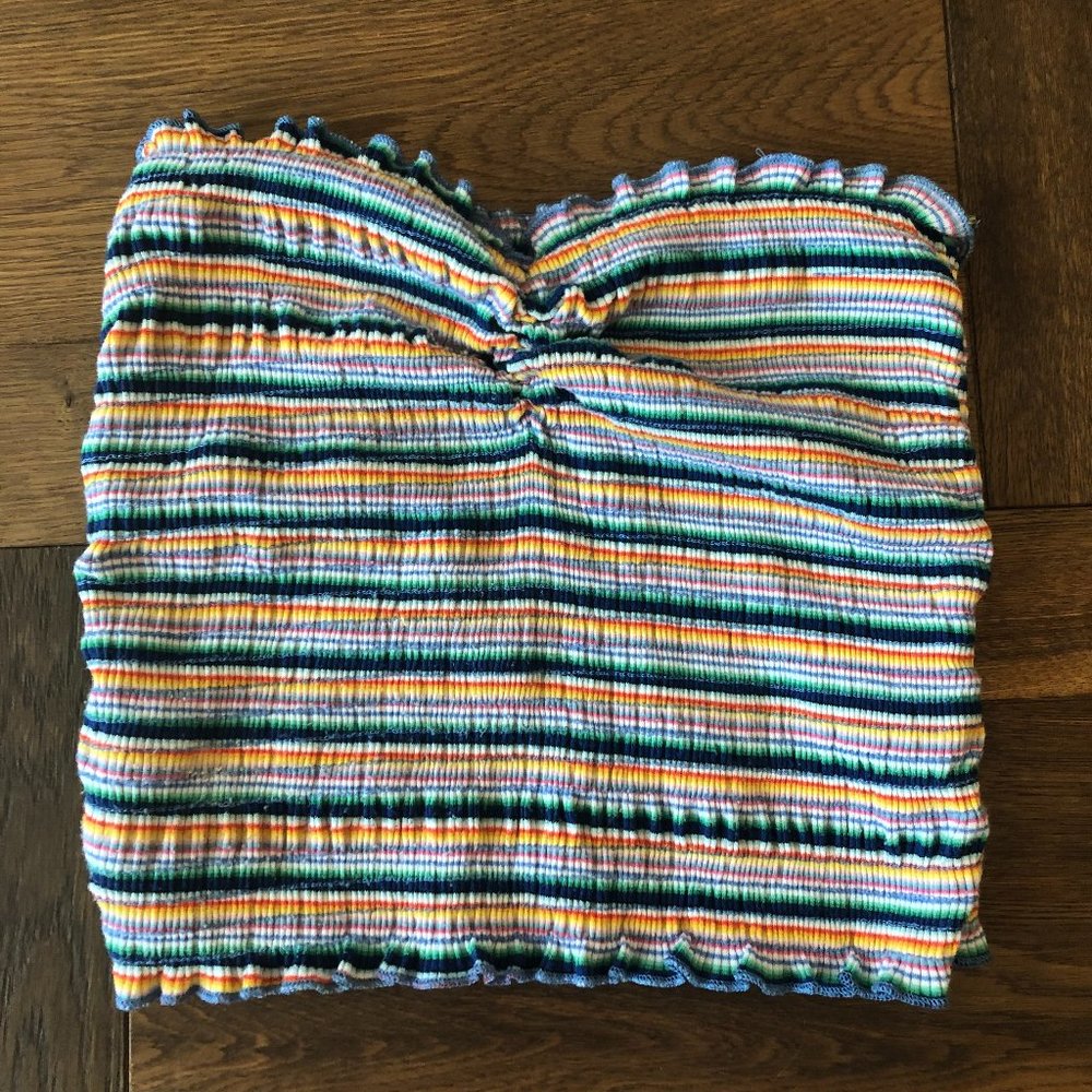 Urban Outfitters Rainbow Cinched Tube Top
